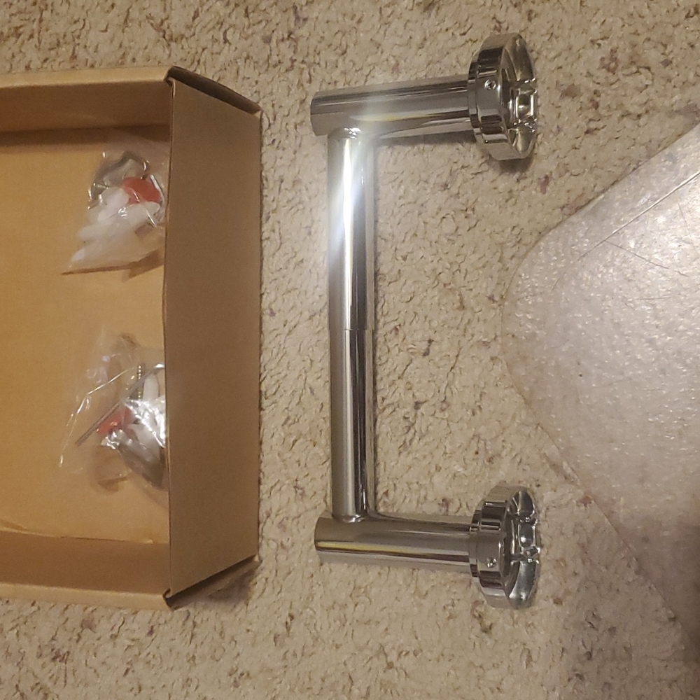 NIB Chrome Toilet Paper Wall Mount Holder